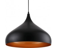 Pendul Minimalist Negru+Orange 1xE27 60W