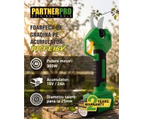 Foarfeca electrica cu acumulator PARTNERPRO PP-FE16V, 16V / 2Ah, 300 W, 200 N