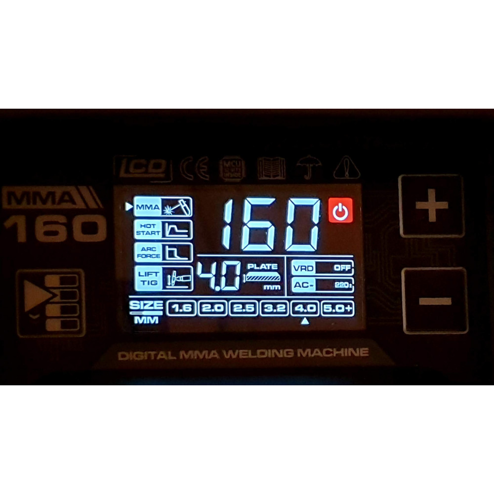 Invertor de sudura ProWeld MMA 160 DLS-LCD Profesional