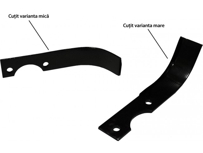 Cutit freze motocultor, lungime 20 cm (varianta mica), Rotakt