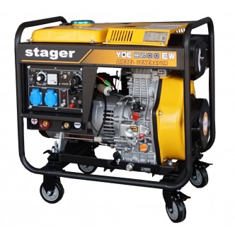 Generator sudare diesel monofazat, 2kVA curent sudare 200A, pornire la cheie Stager YDE8500EW