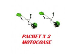 PACHET X 2 Motocoasa pe benzina 1.9CP, 43CC, motor benzina 2T, pornire rapida Easy Start, 3 accesorii, Micul Fermier