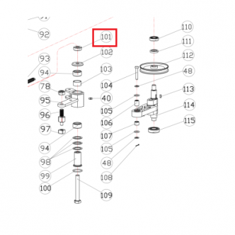 Bucsa distantier pentru motocositoarea Ruris DAC777, CLD-SW01