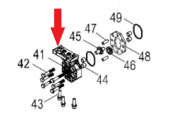 Capac pompa ulei RURIS PSDL600-41, pentru despicatoarele de lemne Ruris DL 600, Gigant SL 600, LM60