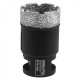 Carota diamantata, vacuum brazed, pentru otel, placi ceramice, sticla, piatra, taiere umeda si uscata, M14, 35 mm, Dedra