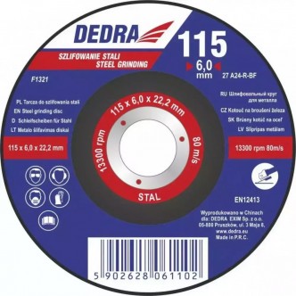 Disc de slefuit otel cu centru depresat 230x6,0x22,2