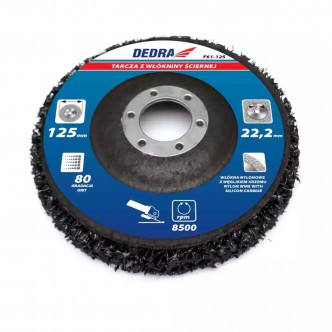 Disc din material‚ fibra abraziva 125mm, diametru  gaurii 22.2mm Dedra