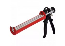 Pistol pentru aplicare din tuburi tip schelet, cu ghidaj dublu pentru mase dense