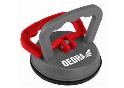 Ventuza geam single 118mm, max 30Kg, Dedra, Gri/Rosu