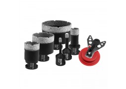 Set de coroane diamantate 6,8,20,35,50,68mm, ghidaj pentru burghie