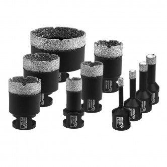 Set de coroane diamantate 6,8,10,12,20,28,35,40,45,68mm, ghidaj pentru burghie