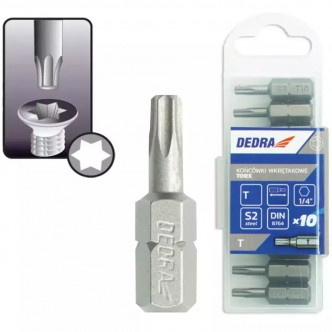 Capete de Surubelnita Torx T20x25mm, 10buc cutie din plastic.