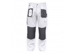 Pantaloni de protectie marime S/48, alb, greutate 190g/m2