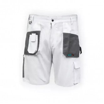 Pantaloni scurti de protectie marimea S/48, alb, gramaj 190g/m2
