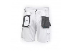 Pantaloni scurti de protectie marimea L/52, alb, gramaj 190g/m2