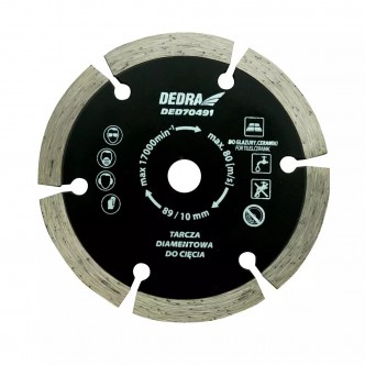 Disc diamantat 89x10x1.2x1.8x7x6T pentru DED7049