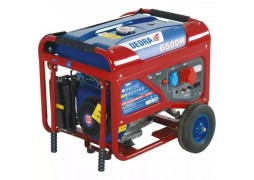 Generator curent putere 6.5kW 400V benzina pornire manuala AVR roti transport Dedra DEGB7503K