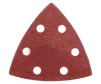 Set 5 buc disc abraziv triunghiular cu scai, gauri, P120, 80x80x80 mm, Dedra pentru masina multifunctionala Set 5 buc disc abraziv triunghiular cu scai, gauri, P120, 80x80x80 mm, Dedra pentru masina multifunctionala