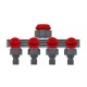Conexiune cvadrupla pentru furtun / robinet irigat gazon / gradina1/2"-3/4"-1"