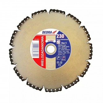 Disc Diamantat cu acoperire speciala multifunctional ptr taiere otel, fier beton, piatra, beton, lemn, plastic 230mm/22,2
