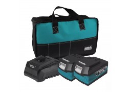 Set scule pe acumulator Dedra SAS+ALL geanta DED7001A + 2x acumulatori 4Ah DED7034 + incarcator DED7038