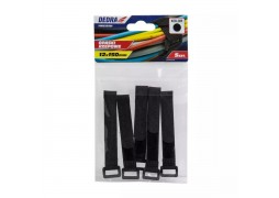 Bande velcro 12x150mm, negre 5buc