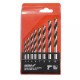 Set burghie pentru lemn 8 buc.: 3,4,5,6,7,8,9,10mm Dedra