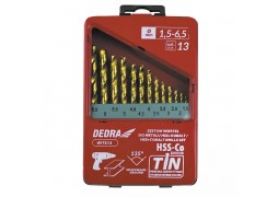 Set de burghie pentru metal HSS+cobalt+TiN, 13buc, 135°