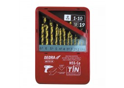 Set de burghie pentru metal HSS+cobalt+TiN, 19buc, 135°