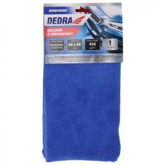Prosop PREMIUM mare microfibra soft, pufos, 60 x 90cm, albastru, ideal uscare auto, 450 g/m², Dedra