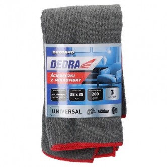 Set 3 bucati prosoape universale din microfibra PREMIUM, dimensiuni 38x38 cm DEDRA 2001A40