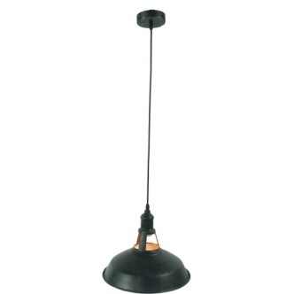 Pendul Graphite Negru+Orange 1xE27 40W