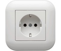 Priza Schuko Ovivo Loft ST Alb