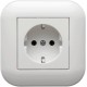 Priza Schuko Ovivo Loft ST Alb
