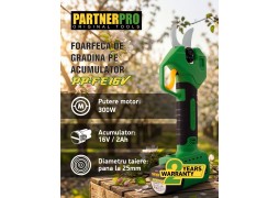 Foarfeca electrica cu acumulator PARTNERPRO PP-FE16V, 16V / 2Ah, 300 W, 200 N