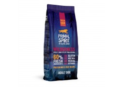 Hrana uscata Premium presata la rece pentru caine Primal Spirit, Wilderness, cu 60% carne de porc, pui si peste, 12 kg