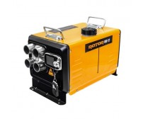 Incalzitor diesel ROTOR RID-12, 12 kW, 12V/24V/230V, rezervor 5 L, 4 iesiri aer cald din aluminiu, control LCD, telecomanda, portabil