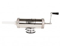 Masina de carnati, orizontala, 3 Kg, material inoxidabil prindere cu ventuza, 5 palnii Micul Fermier Masina de carnati, orizontala, 3 Kg, material inoxidabil prindere cu ventuza, 5 palnii Micul Fermier