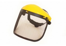 Masca de protectie cu viziera perforata din plastic si sistem de fixare pe cap reglabil