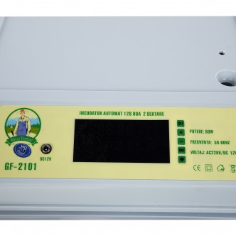 Incubator electric (clocitoare) capacitate 128 oua, 2 etaje, alimentare 220V / 12V Micul Fermier