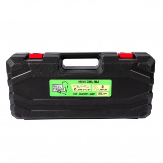 Mini drujba cu acumulator 20V, cu doua lame 6'' si 8'', doua lanturi Micul Fermier