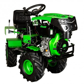 Mini tractor Micul Fermier, 17cp 530cc, motor pe motorina 4T, 4X4, 4 viteze, pornire electrica, 2 cutii de viteze, sistem hidraulic