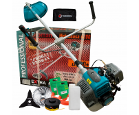 Motocoasa Broman 6200+, 7 Accesorii, 8.3 CP, 5200 CC, 9000 RPM, 6200W, cu motor in 2 timpi