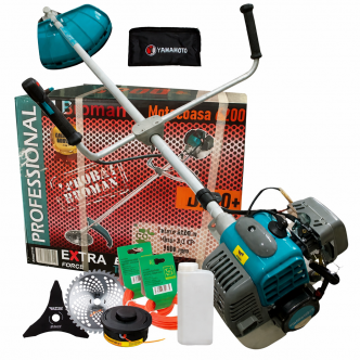 Motocoasa Broman 6200+, 7 Accesorii, 8.3 CP, 5200 CC, 9000 RPM, 6200W, cu motor in 2 timpi