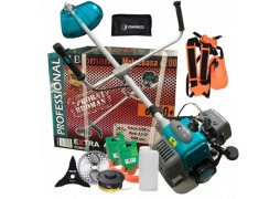 Motocoasa Broman 6200+, 7 Accesorii, 8.3 CP, 5200 CC, 9000 RPM, 6200W, cu motor in 2 timpi