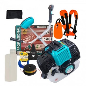 Motocoasa pe benzina Broman Profesional 5900+, 7.8 Cp, 4 accesorii incluse Motocoasa pe benzina Broman Profesional 5900+, 7.8 Cp, 4 accesorii incluse