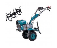 Motocultor pe benzina TOTAL TGC12001, 7 CP, latime lucru 120 cm, transmisie directa, cu roti si freze