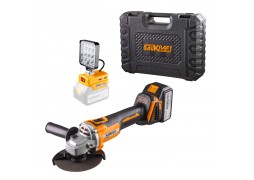 Polizor unghiular ø125mm cu acumulator inclus 18V 4 Ah + Lampa led, brushless, BK-BAG72