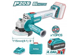 POLIZOR UNGHIULAR - LI-ION - 20V - 115MM (INCLUDE ACUMULATOR SI INCARCATOR) TOTAL