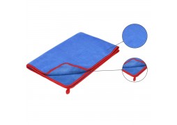 Prosop PREMIUM mare microfibra soft, pufos, 60 x 90cm, albastru, ideal uscare auto, 450 g/m², Dedra